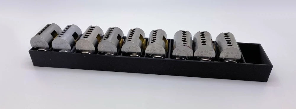 Medeco LFIC Pinning Tray – 10 Cylinder Locksmith Pinning Organizer