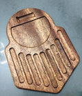 Stache Slotted Lock Pinning Tray - Mahogany